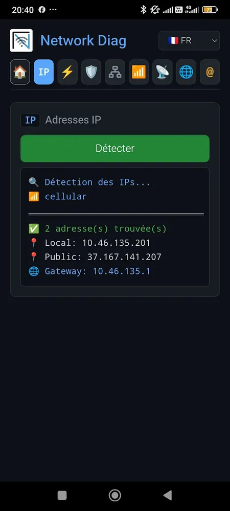 Network & Internet Multitools: iP addresses: local, public and gateway