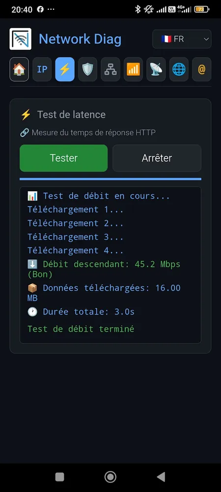 Network & Internet Multitools: latency and speed test